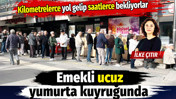 Kilometrelerce yol gelip saatlerce bekliyorlar... Emekli ucuz yumurta kuyruğunda