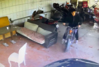 Kendi motosikletini çaldı, o anları kaydettirdi