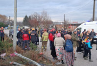 Balıkesir'deki servis kazası kamerada