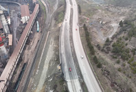 Heyelanda çöken yol 6 ay sonra tamamladı