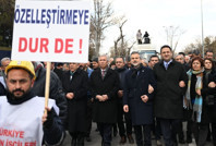 Mansur Yavaş işçilerle yürüdü: Sonuna kadar arkalarındayız