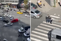 Trafikte dehşet: Kavga ettiği sürücüye aracıyla çarpıp kaçtı