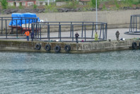 Levrekler kafesten kaçtı, haberi duyan oltasını alıp sahile koştu