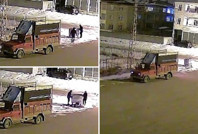 Çöp konteynerini kamyonete yükleyip çaldılar