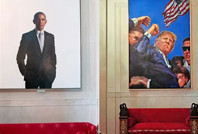 Trump durmuyor: Obama'nın portresini kaldırıp kendisininkini astı