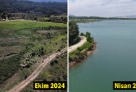 6 ay önce otomobille geziyorlardı: Baraj dolup taştı, şimdi tekneyle açılıyorlar