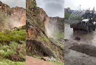 Sağanak sele neden oldu, kanyonda şelaleler oluştu