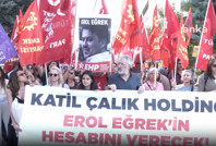 Çalık Holding önünde Erol Eğrek eylemi