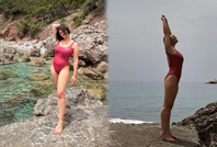 Nurgül Yeşilçay sezonu açtı! Kırmızı mayolu pozuyla dikkat çekti