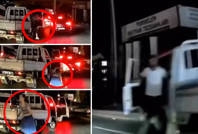 Yolda dehşet! Kadın kamyonetten atladı, şoför silahla arkasından koştu