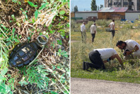 Çocuklar oyun oynarken el bombası buldu