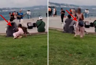 Banktaki çantayı çocuğa çaldırdılar