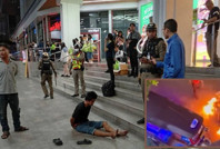 Eski boksör, iki turisti ateşe verdi