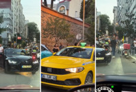 Nişantaşı’nda yol verme kavgası: Sopa ile kadının üzerine yürüdü