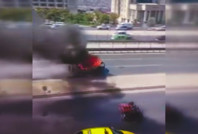 E5'te yana yana kaymaya başladı