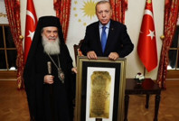 Cumhurbaşkanı Erdoğan, Kudüs Rum Ortodoks Kilisesi Patriği 3’üncü Teofilos ile görüştü