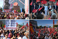 CHP'nin dev mitinginden çarpıcı kareler