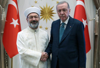 Ali Erbaş'tan Erdoğan'a veda ziyareti