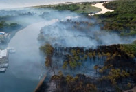 Antalya’da çıkan orman yangınının boyutu gündüz ortaya çıktı