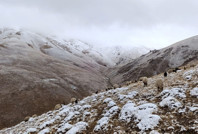 Eylülde kar manzarası: Van’a mevsimin ilk karı düştü