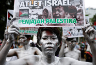 Endonezya'da halk İsrail'e karşı sokağa çıktı