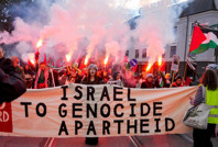 Norveç-İsrail maçı öncesi Oslo’da Filistin protestosu