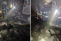 Mardin'de 8 katlı apartmanda yangın