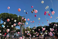 Balonlar Gökçe için uçuruldu