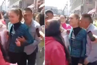 Devlet başkanı sokak ortasında taciz edildi