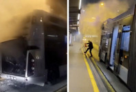 Eyüpsultan’da metrobüs yangını