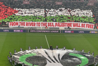 Samsunspor taraftarından Gazze'ye destek: Nehirden denize özgür Filistin!