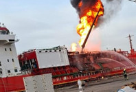 Ukrayna'da Türk gemisi vuruldu