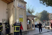 Cami minaresindeki yangın korkuttu