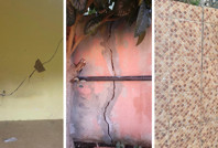 Duvarları çatlayan binalar tahliye edildi