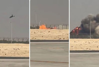 Savaş uçağı gösteri sırasında yere çakıldı