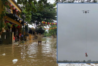 Selin ortasında mahsur kaldı, dronla kurtardılar