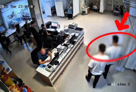 Arkadaşını dublörü yaptı, kameraya yakalandı