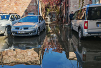 Ayvalık’ta bir günde aylık yağış düştü! İlçe göle döndü