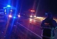 Madenci servisi kaza yaptı: 2'si ağır 15 işçi yaralı