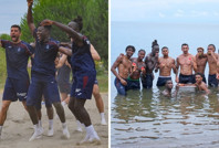 Trabzonspor kumda çalıştı, karpuz keyfi yaptı