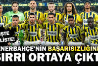 Fenerbahçe'nin başarısızlığının sırrı ortaya çıktı: İşte o liste