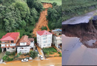 Rize'de gece boyu süren sağanak ortalığı savaş alanına çevirdi. Araçlar su altında kaldı
