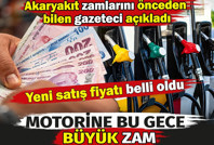 Motorine bu gece zam gelecek. Yeni satış fiyatı belli oldu
