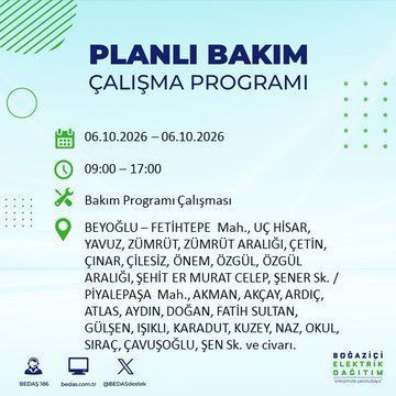 İstanbul'un bu ilçelerinde yaşayanlar dikkat! Elektrikler 8 saat boyunca olmayacak (4 Ekim 2026) - Resim: 21