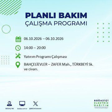 İstanbul'un bu ilçelerinde yaşayanlar dikkat! Elektrikler 8 saat boyunca olmayacak (4 Ekim 2026) - Resim: 7