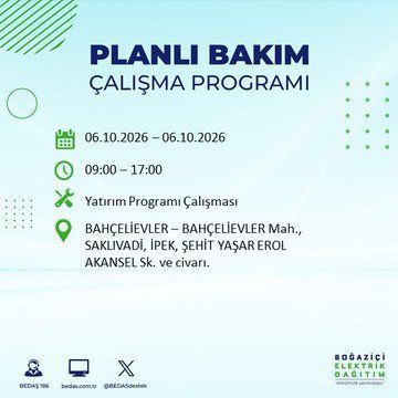 İstanbul'un bu ilçelerinde yaşayanlar dikkat! Elektrikler 8 saat boyunca olmayacak (4 Ekim 2026) - Resim: 8