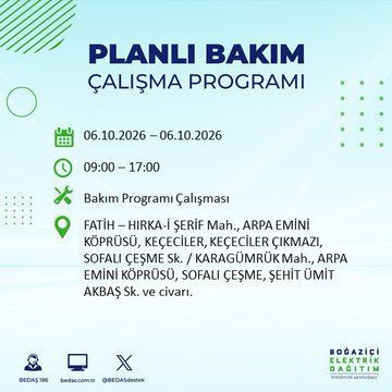 İstanbul'un bu ilçelerinde yaşayanlar dikkat! Elektrikler 8 saat boyunca olmayacak (4 Ekim 2026) - Resim: 32