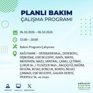 İstanbul'un bu ilçelerinde yaşayanlar dikkat! Elektrikler 8 saat boyunca olmayacak (4 Ekim 2026) - Resim: 41