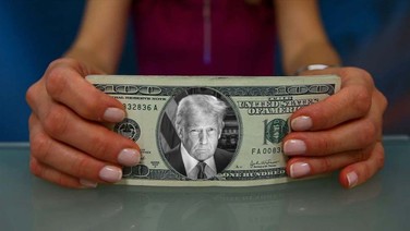 100 dolarlık banknota Trump resmi