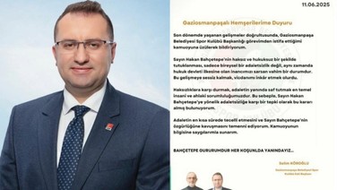 Gaziosmanpaşa'da Hakan Bahçetepe istifası